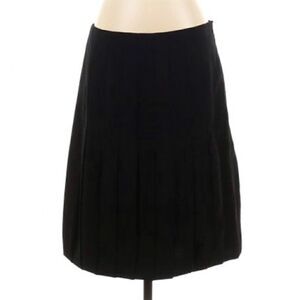 EUC Akris Punto wool pleated bubble hem skirt sz 6